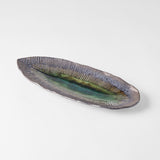 Darrahopens Home & Garden > DIY > Kitchen & Bathroom DIY Plate Leaf Shape 32.5x13.5cm Midori Ridge Glaze