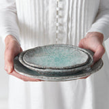 Darrahopens Home & Garden > DIY > Kitchen & Bathroom DIY Plate Oval 17x11cm Aqua Splash Glaze