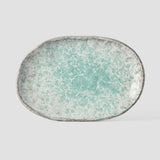 Darrahopens Home & Garden > DIY > Kitchen & Bathroom DIY Plate Oval 17x11cm Aqua Splash Glaze
