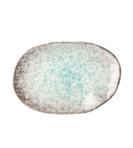 Darrahopens Home & Garden > DIY > Kitchen & Bathroom DIY Plate Oval 17x11cm Aqua Splash Glaze