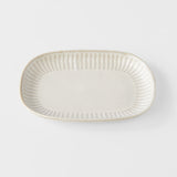 Darrahopens Home & Garden > DIY > Kitchen & Bathroom DIY Plate Oval 19cm Ridged Alabaster Glaze
