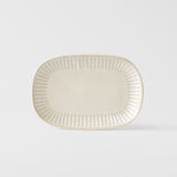 Darrahopens Home & Garden > DIY > Kitchen & Bathroom DIY Plate Oval 19cm Ridged Alabaster Glaze