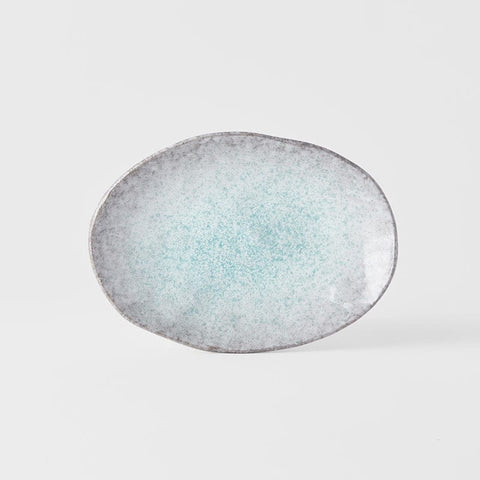 Darrahopens Home & Garden > DIY > Kitchen & Bathroom DIY Plate Oval 24x17cm Aqua Splash Glaze