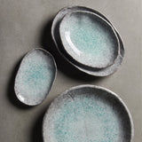 Darrahopens Home & Garden > DIY > Kitchen & Bathroom DIY Plate Oval 30cm Aqua Splash Glaze