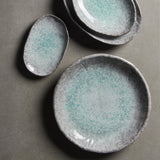 Darrahopens Home & Garden > DIY > Kitchen & Bathroom DIY Plate Oval 30cm Aqua Splash Glaze