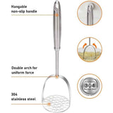 Darrahopens Home & Garden > DIY > Kitchen & Bathroom DIY Potato Masher, Dual Arc for Easy, Labor-Saving Mashing, 304 Stainless Steel, Sturdy and Durable One-Piece Potato Press, Dishwasher Safe, for Potatoes and More
