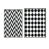 Darrahopens Home & Garden > DIY > Kitchen & Bathroom DIY Set 2 Patterned Rectangular Trays 48cm
