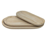 Darrahopens Home & Garden > DIY > Kitchen & Bathroom DIY Set 3 Wood Oval Trays 45cm
