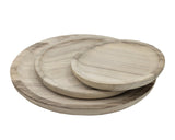 Darrahopens Home & Garden > DIY > Kitchen & Bathroom DIY Set 3 Wood Round Trays 39cm