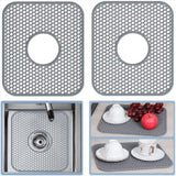 Darrahopens Home & Garden > DIY > Kitchen & Bathroom DIY Silicone Sink Mat, 8 Pack Sink Protectors for Kitchen Sink with Center Drain, Folding Non-Slip Heat Sink Mat,8 x Sink Protectors Mat,Grey In Australia - Darrahopens