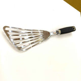 Darrahopens Home & Garden > DIY > Kitchen & Bathroom DIY Stainless steel Fish Turner Spatula Stainless Steel for Kitchen Use, Small Griddle Egg Spatula, Flexible,Corrosion Resistant, Kitchen Slotted Turner with Thin Edge Ideal for Turning,12.75"
