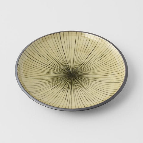 Darrahopens Home & Garden > DIY > Kitchen & Bathroom DIY Tapas Plate 17cm Green Converging Line Glaze