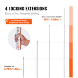 Darrahopens Home & Garden > DIY > Kitchen & Bathroom DIY VEVOR Measuring Rod 16-Feet/10ths 4 Sections Telescopic Grade Rod 1/10ft w/ Bag