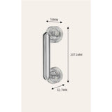 Darrahopens Home & Garden > DIY > Kitchen & Bathroom DIY Waterproof Suction Cup Handle, Suction Cup Door Handle for Bathroom and Kitchen Cabinet Drawer (Transparet Sliver)