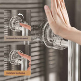 Darrahopens Home & Garden > DIY > Kitchen & Bathroom DIY Waterproof Suction Cup Handle, Suction Cup Door Handle for Bathroom and Kitchen Cabinet Drawer (Transparet Sliver)