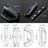 Darrahopens Home & Garden > DIY Sliding Patio Door Handle Set Mortise Lock Suitable for Sliding Glass Patio Door Black