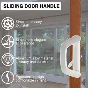 Darrahopens Home & Garden > DIY Sliding Patio Door Handle Set Mortise Lock Suitable for Sliding Glass Patio Door White