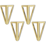 Darrahopens Home & Garden > DIY > Table Tops & Bases 15 cm Gold Triangular Furniture Legs Set of 4 Replacement DIY Compatible with Chairs Cabinets Sofas