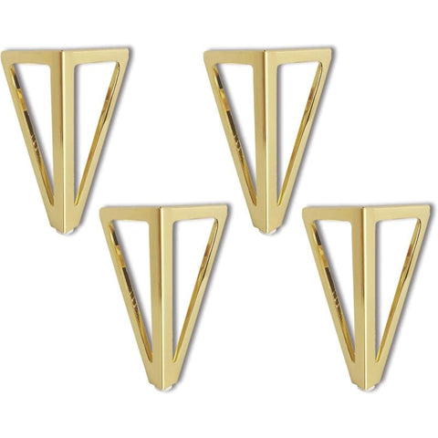 Darrahopens Home & Garden > DIY > Table Tops & Bases 15 cm Gold Triangular Furniture Legs Set of 4 Replacement DIY Compatible with Chairs Cabinets Sofas