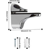 Darrahopens Home & Garden > DIY > Table Tops & Bases 2-Piece Adjustable Glass Shelf Bracket, Support For 5-21Mm Thickness Wood/Glass Shelves