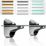 Darrahopens Home & Garden > DIY > Table Tops & Bases 2-Piece Adjustable Glass Shelf Bracket, Support For 5-22Mm Thickness Wood/Glass Shelves