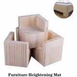 Darrahopens Home & Garden > DIY > Table Tops & Bases 4-pack Furniture Risers Wooden Furniture Risers, Desk and Bed Risers Furniture Lifting Feet Legs up to for Desk Table Bed (Size: 5x5x5cm)..