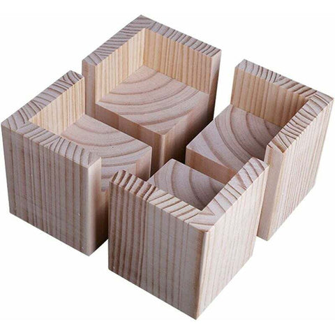 Darrahopens Home & Garden > DIY > Table Tops & Bases 4-pack Furniture Risers Wooden Furniture Risers, Desk and Bed Risers Furniture Lifting Feet Legs up to for Desk Table Bed (Size: 5x5x5cm)..