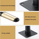Darrahopens Home & Garden > DIY > Table Tops & Bases 4 pcs Set Furniture Legs 10Cm Metal Table Chair Legs With Non-Slip Silent Base Black+Gold