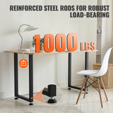 Darrahopens Home & Garden > DIY > Table Tops & Bases Adjustable Furniture Legs 711.2 mm , Set of 2 Heavy Duty Square Steel Table Legs, 28" Reinforced Desk Legs with Mounting Plates, Max Load 454 kg for Office, Home, and DIY Projects, Black