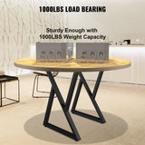Darrahopens Home & Garden > DIY > Table Tops & Bases Set of 2 Z-Shape Metal Table Legs, 71.1 x 45.7 cm Heavy-Duty Wrought Iron Desk & Bench Legs, DIY Furniture Legs with Rubber Floor Protectors, Dining Table Mat Included In Australia - Darrahopens