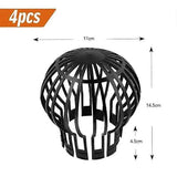 Darrahopens Home & Garden > DIY > Wall Plates & Covers Set of 4 downpipe covers, gutter covers 145 x 11 cm - Brand - Black