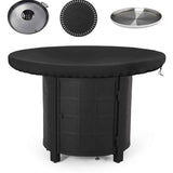 Fire Pit Cover, 420D Waterproof Anti UV Protective Cover, Diameter 100 cm