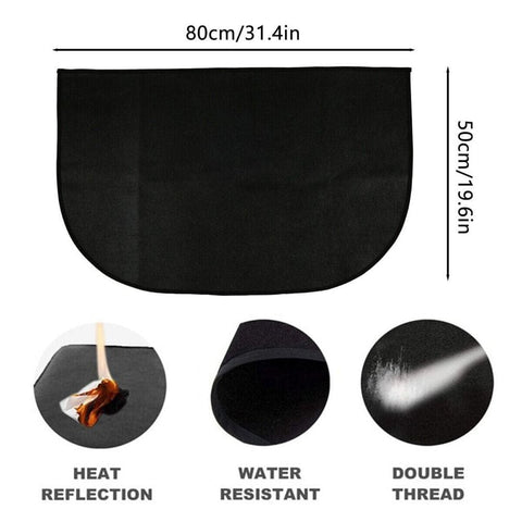 Darrahopens Home & Garden > Firepits > Fire Pit Accessories Fireproof Mat Floor Protector 50x80cm for Fireplace Hearth Grill