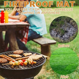 Darrahopens Home & Garden > Firepits > Fire Pit Accessories Fireproof Mat Floor Protector 50x80cm for Fireplace Hearth Grill