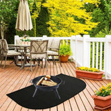 Darrahopens Home & Garden > Firepits > Fire Pit Accessories Fireproof Mat Floor Protector 50x80cm for Fireplace Hearth Grill