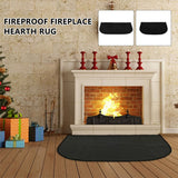 Darrahopens Home & Garden > Firepits > Fire Pit Accessories Fireproof Mat Floor Protector 50x80cm for Fireplace Hearth Grill