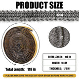 Darrahopens Home & Garden > Firepits > Fire Pit Accessories Heat Resistant Fiberglass Gasket 3mm x 1cm x 3m Self Adhesive Chimney Seal Compatible with Wood Stoves \u0026 Open Fireplaces Up to 550°C