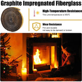 Darrahopens Home & Garden > Firepits > Fire Pit Accessories Heat Resistant Fiberglass Gasket 3mm x 1cm x 3m Self Adhesive Chimney Seal Compatible with Wood Stoves \u0026 Open Fireplaces Up to 550°C