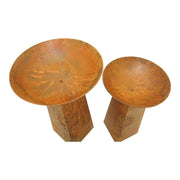 Darrahopens Home & Garden > Firepits > Fire Pit Accessories Set 2 Nested Rust Tree of Life Firebowls 83cm
