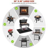 Darrahopens Home & Garden > Firepits > Fire Pit Accessories Silicone Heat Resistant Mat 48x30in