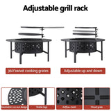 Darrahopens Home & Garden > Firepits > Fire Pits Grillz Fire Pit BBQ Charcoal Smoker Portable Mesh Pits Outdoor Camping Fireplace