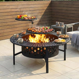 Darrahopens Home & Garden > Firepits > Fire Pits Grillz Fire Pit BBQ Charcoal Smoker Portable Mesh Pits Outdoor Camping Fireplace