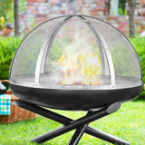 Darrahopens Home & Garden > Firepits > Fire Pits VEVOR Firepit Spark Screen Lid, 40" Diameter, Outdoor Firepit Ring Cover Round Accessories, Fire Pit Metal Cover, Easy-Opening Stainless Steel Fire Ring Covers for Outdoor Patio Fire Pits Backyard