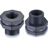 Darrahopens Home & Garden > Fountains > Fountain & Ponds Accessories 2-Piece Pvc Bulkhead Fitting For Rain Barrels, Aquariums, Water Tanks (3/4")
