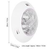 Darrahopens Home & Garden > Fountains > Fountain & Ponds Accessories 24LED Pool Light RGB Underwater Lamp with 12-Key Remote Control IP68 Waterproof 24W AC12V In Australia - Darrahopens