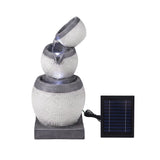 Darrahopens Home & Garden > Fountains > Fountains & Ponds Gardeon Solar Fountain 3 Levels Cascading Bowl Water Feature 52cm Grey In Australia - Darrahopens