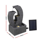 Darrahopens Home & Garden > Fountains > Fountains & Ponds Gardeon Solar Fountain 5 Levels Cascading Water Feature Resin 50cm Black In Australia - Darrahopens