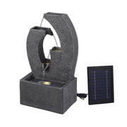 Darrahopens Home & Garden > Fountains > Fountains & Ponds Gardeon Solar Fountain 5 Levels Cascading Water Feature Resin 50cm Black In Australia - Darrahopens