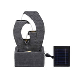 Darrahopens Home & Garden > Fountains > Fountains & Ponds Gardeon Solar Fountain 5 Levels Cascading Water Feature Resin 50cm Black In Australia - Darrahopens