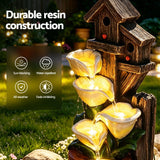 Darrahopens Home & Garden > Fountains > Fountains & Ponds Gardeon Solar Fountains Water Features 4-Tier Cascading Flower Bowls 55cm In Australia - Darrahopens